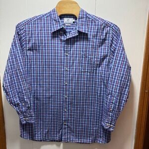 Southern Tide Mens XXL Classic Fit Plaid Button Down Shirt Blue Orange Cotton